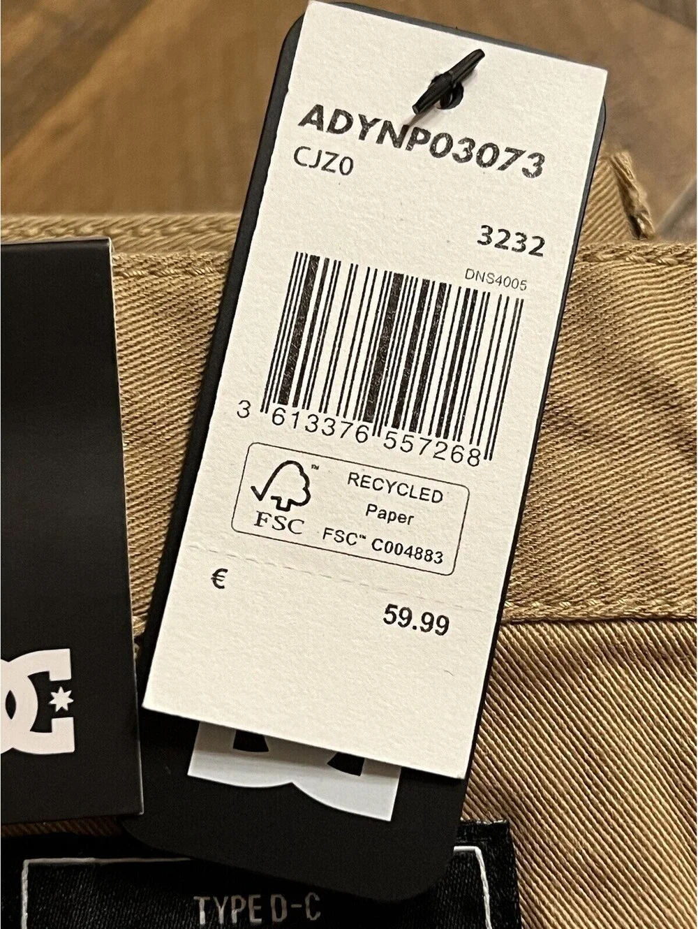 DC Khaki Worker Straight Chino Pant - 32/32